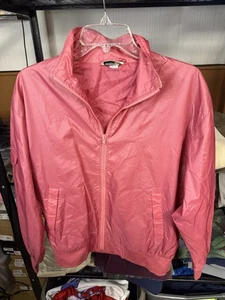 Vintage IZOD Jacket Womens Small Nylon Full Zip Windbreaker 80s Hong Kong - Picture 1 of 4
