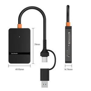 Robust ABS Construction Dual Connectivity Card Reader for Everyday Use - Photo 1/3