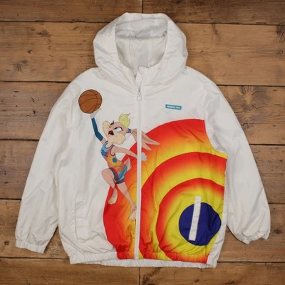 Chaqueta cortavientos Members Only XL Space Jam Looney Tunes blanca Foto 1 de 4