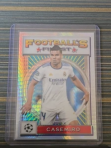 2021-22 Topps Finest Flashbacks UCL Casemiro Prism Refractor 26/35 - Picture 1 of 2