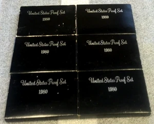 DEALER LOT (6) 1980 US PROOF SETS IN OGP (3062) - Picture 1 of 4