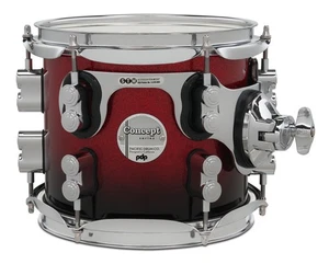PDP Concept Maple 7x8 Suspended Tom Red to Black Fade Lacquer with Chrome - Picture 1 of 1