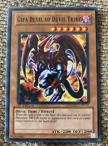 Yu-Gi-Oh! GIFA DEVIL of DEVIL TRIBE 1st Edition American Rare WJ-01 - Picture 1 of 2