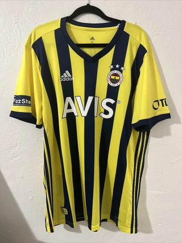 Adidas Fenerbahce Soccer Jersey Football Home Shirt Yellow Avis 10 Sz XL New Cover