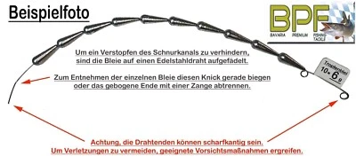 Tropfenblei Birnenblei Inline Durchlaufblei Grundblei 3g 10 Stk. - Bild 1 von 3