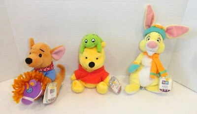New Vtg Mattel Disney Starbean Winnie the Pooh Plush Lot Roo & Rabbit Set P26 - Image 1 of 2