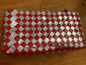Handmade Chocolate Wrapper Zipping Pouch/Pencil Case/Makeup-Recycled Materials - Picture 1 of 8