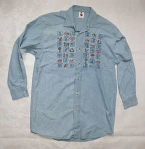 CAMISA VAQUEROS DENIM AMANN TRACHTEN HOMBRE 40 APROX. TALLA 25 TIROLER FASCHING - Imagen 1 de 5