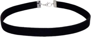 Classic Black Velvet Choker Necklace Gothic Stretch Collar Necklace Comfortable - Picture 1 of 2
