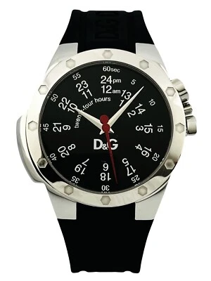 D&G Dolce & Gabbana Men's DW0566 JACK  Stainless Steel Black Rubber Strap Watch - Image 1 of 4