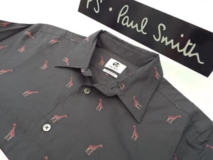 PAUL SMITH Mens Shirt 🌍 Size S (CHEST 40") 🌎 RRP £95+📮 RARE GIRAFFE PRINT - Picture 1 of 8