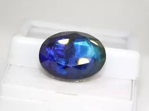 Ammolite 23,55 ct taglio ovale opale doppio biologico rara pietra preziosa sfusa - Foto 1 di 6