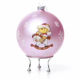 Rocking Horse Christmas , Hand Painted Christmas Decoration, Glass - Picture 1 of 6