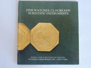 1979 Sotheby Parke Bernet FINE WATCHES, CLOCKS and SCIENTIFIC INTRUMENTS catalog - Imagen 1 de 6