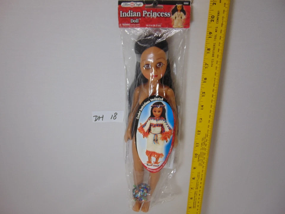 Muñeca PRINCESA INDIA 3202 artesanal de fibra de colección con kit de cuentas 14" nueva sellada nueva de colección 2002 Foto 1 de 4