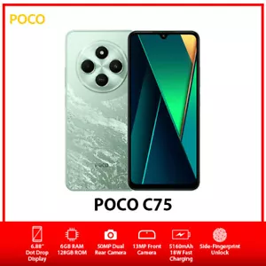 NEW Xiaomi POCO C75 Dual SIM Unlocked Android Mobile Phone AU – Green/6GB+128GB - Picture 1 of 5