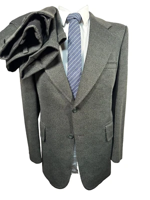 Traje de Colección HART SCHAFFNER MARX Para Hombres Verde Frente Plano 2 piezas Chaqueta 40R 37x29 Pantalón Foto 1 de 4