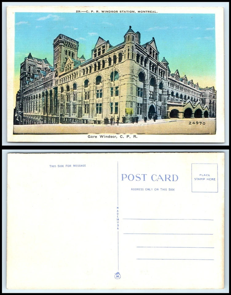 CANADA Postcard - Montreal, C.P.R. Windsor Station B41 - Image 1 of 1