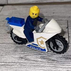 Lego Police Minifigure With Police Motorcycle - Picture 1 of 6