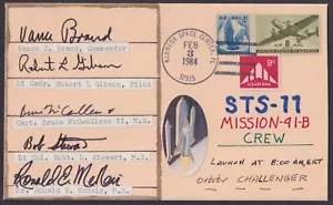 Vance Brand, Robert Gibson + 3 others STS-11 Crew Signed Launch & Landing Covers - Picture 1 of 2