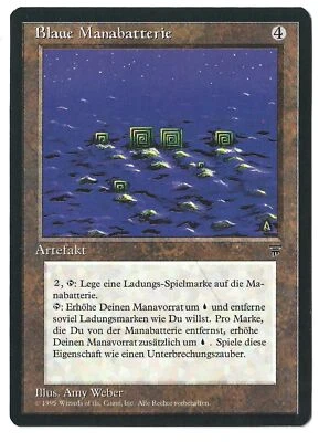 MTG - Legends - Blue Mana Battery (German) - "Blaue Manabatterie - NM - Image 1 of 2