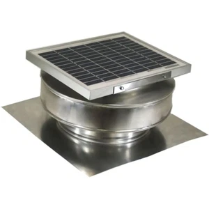 Roof Solar Powered Attic Fan Air Ventilation Mounted Exhaust Vent Aluminium NEW - Picture 1 of 12