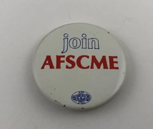 Pinback botón vintage JOIN AFSCME - Imagen 1 de 2
