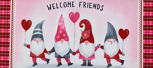 VALENTINE GNOMES EVERGREEN SASSAFRAS SWITCH MAT NEW 10" X 22" NEW - Picture 1 of 2
