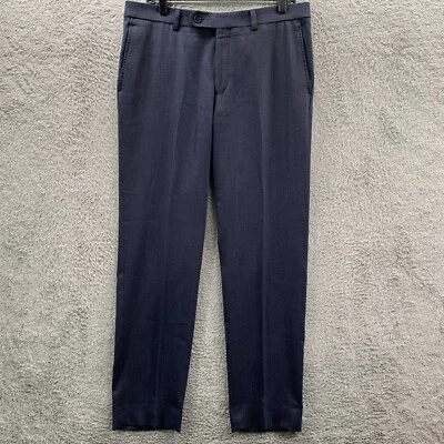 JACK VICTOR 裤子男式 36x32 测量蓝色打褶标签:35 — 第 1/4 张图片