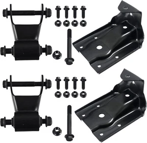Rear Leaf Spring Hanger Bracket Shackle Kit for Chevy Silverado 1999-2013 GMC - Picture 1 of 6