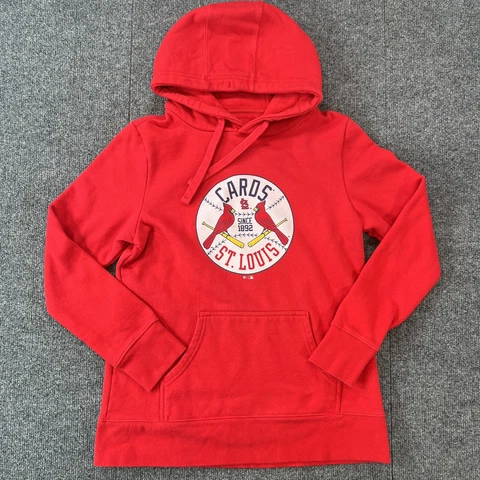 Fanatics Womens Size Small St. Louis Cardinals Red Long Sleeve Hoodie Sweatshirt Cover