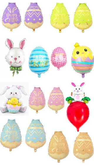 Большие воздушные шары из фольги с пасхальным кроликом кроликом яйцом - Изображение 1 из 1