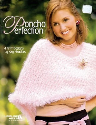 Poncho Perfection 4 Knit Designs by Kay Meadors Leaflet 3976 NOS - Image 1 of 4