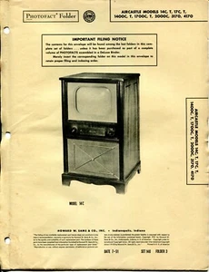 1951 Aircastle 14C/1400C/1700C/2000C* Photofact Folder Television Service Manual - Picture 1 of 3