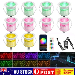Stair Plinth Deck Lights WiFi RF Controller Φ30mm LED RGB Outdoor Garden Lights - Picture 1 of 16