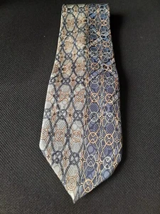 Geoffrey Beene 100% silk blue and grey tie from Italy - Picture 1 of 4
