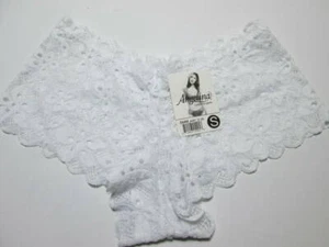 NWT Angelina Womens Size S Cheeky Panties White Lace Floral Underwear - Picture 1 of 5