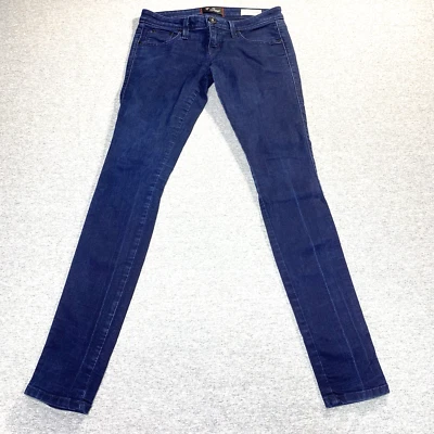 Pantalones de mezclilla informales elásticos de tiro bajo Guess Jegging para mujer 27 azules Foto 1 de 4
