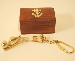PORTACHIAVE "Bitta " CON CUSTODIA IN PREGIATO TEAK MASSELLO - Picture 1 of 1