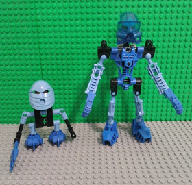 Lego Bionicle 8533 Toa Gali + 8543 Turaga Nokama COMPLETE Figures