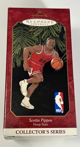 1999 Hallmark Keepsake NBA Ornament Scottie Pippen Hoop Series Chicago Bulls EUC - Imagen 1 de 6