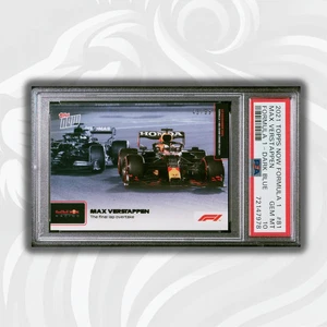 PSA 10 - /99 Max Verstappen #81 - Dark Blue Final Lap Overtake 2021 Topps Now - Picture 1 of 5