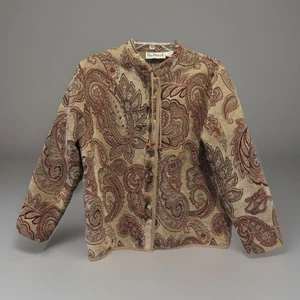 Chaqueta Tapiz Flashback Mujer M Cachemira Blazer Boho Artístico Western Hippie Años 90 - Imagen 1 de 20