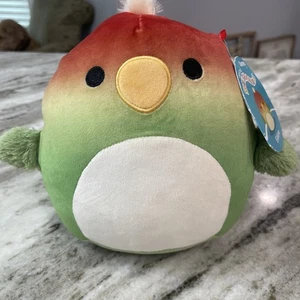 Squishmallow Bird Elliene Parrot Sun Conure 7-8" Kellytoy Soft Plush gift toy - Picture 1 of 4