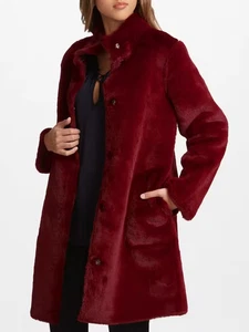 cc VELVET Graham & Spencer Mina Reversible Faux Fur Coat MEDIUM - Bild 1 von 13