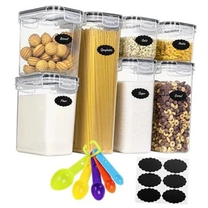 7-Piece Airtight Food Storage Containers, Kitchen Storage Containers with - Picture 1 of 7