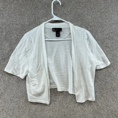 Cárdigan suéter para mujer Lane Bryant frente abierto talla 14/16 tejido blanco Foto 1 de 4