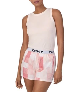 DKNY Damen 2-teiliges Outfit Bekleidungsset - Tanktop & Short (Perle Creme Rosa - Bild 1 von 2