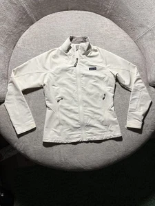 Chaqueta Patagonia Mujer Mediana Blanca Softshell Cremallera Completa Forrada de Vellón Exterior - Imagen 1 de 9