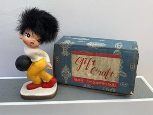 Vintage Inarco Teen Twister Bowling Beetle Ceramic Figures Boxed Japan 1960's - Picture 1 of 12